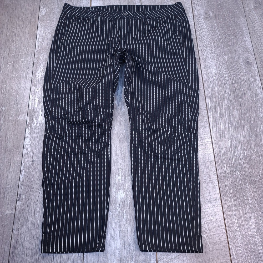 G-Star Raw 5622 3D Mid Boyfriend Women Size 34 Black White Dotted Stripe Pants